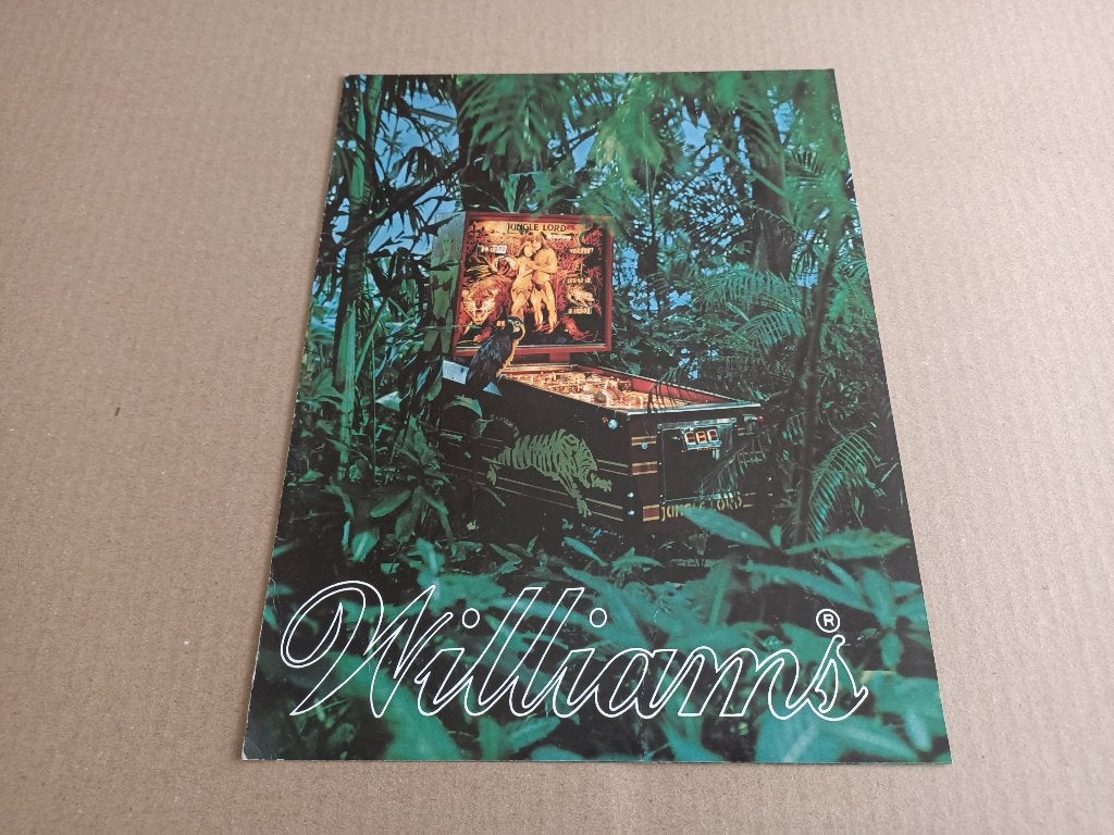 Flyer/ Folder: Williams - Jungle Lord (1981) Flipperkast, Verzamelen, Automaten | Flipperkasten, Verzenden, Gebruikt, Elektronisch