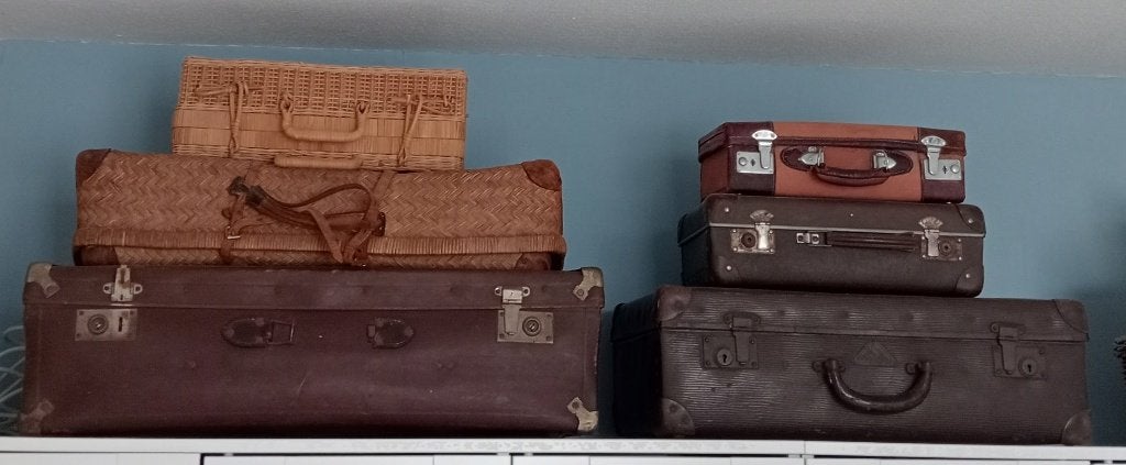 Vintage koffers (set van 6), Huis en Inrichting, Ophalen, Vintage, Gebruikt, Overige materialen