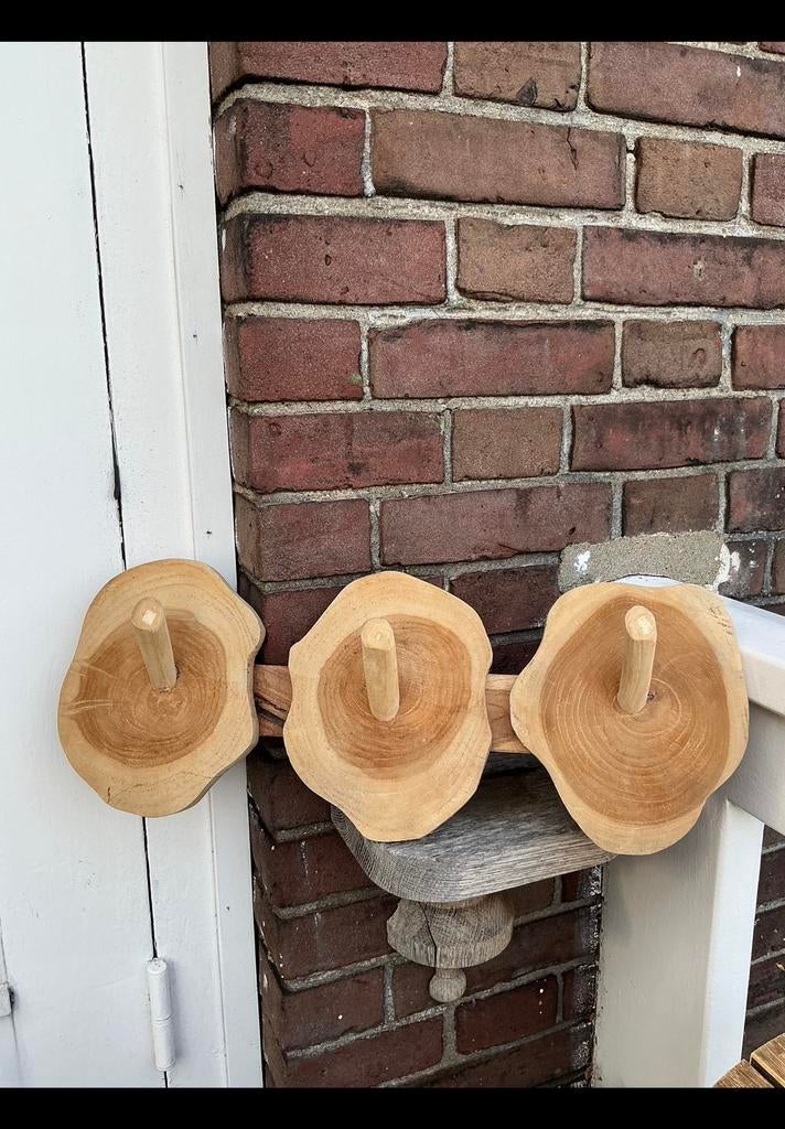 Houten kapstok ! 3 Haken / takken, landelijke boerderijstijl, Ophalen of Verzenden, Nieuw, Hout, Minder dan 100 cm