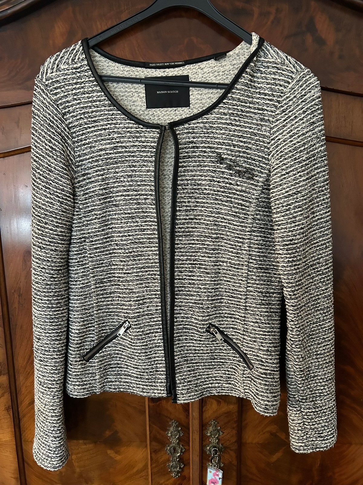 Jasje maat 1 (S) maison scotch, Zwart, Ophalen of Verzenden, Zo goed als nieuw, Jasje
