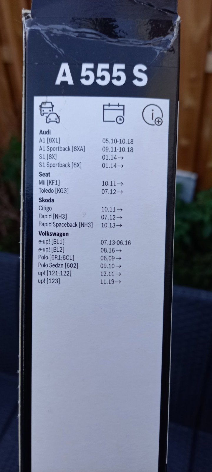 Ruitenwissers Bosch A555S - VW Up, Seat Audi Skoda, VAG, Ophalen of Verzenden