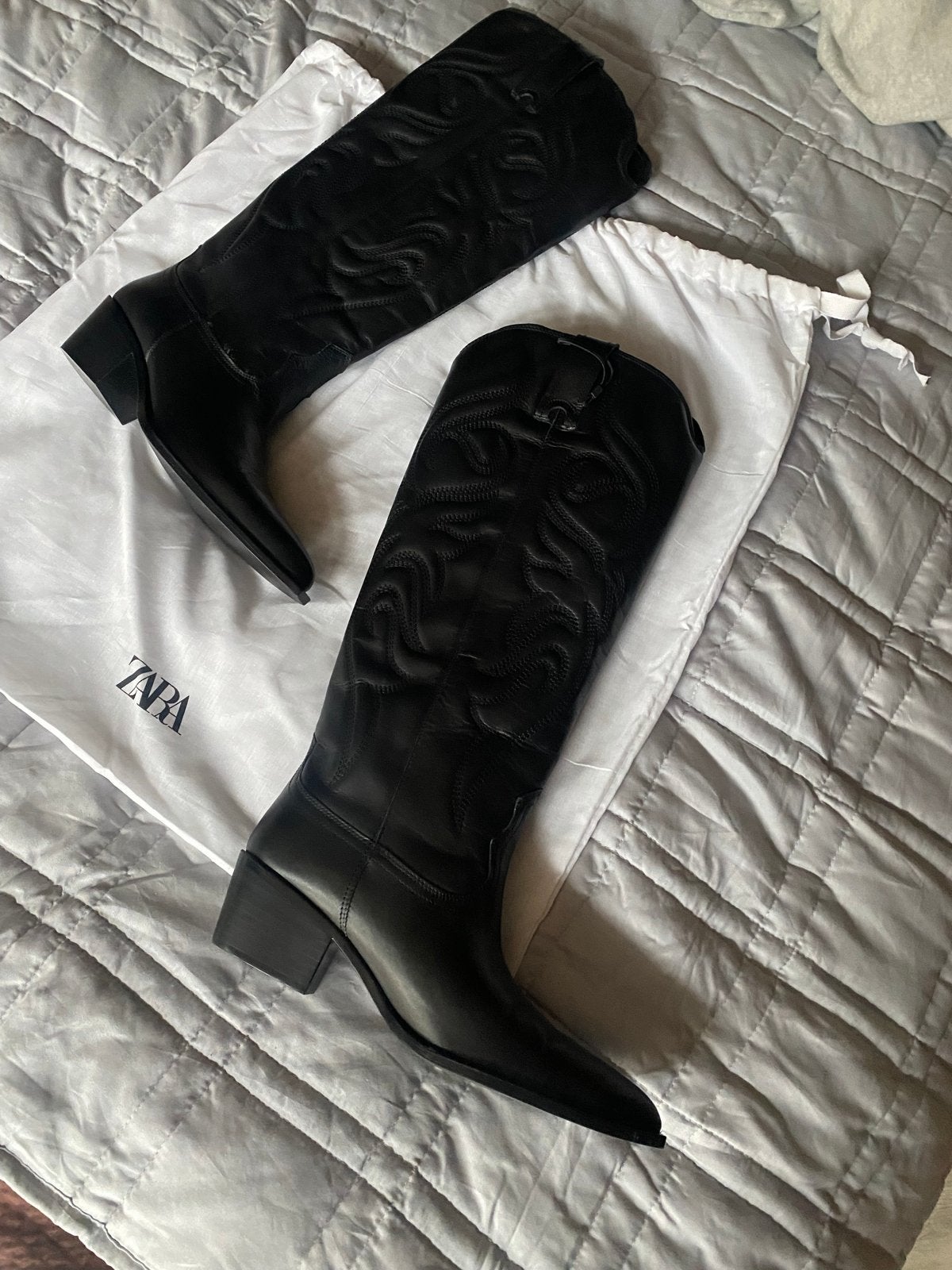 Zara Westerse Laarzen Zwart Maat 40 Nieuw, Ophalen, Nieuw, Zwart, Hoge laarzen