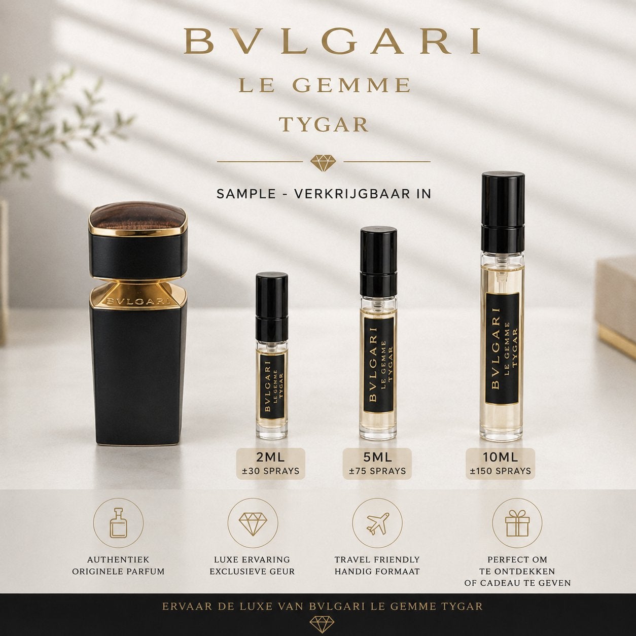 SAMPLE Bvlgari Le Gemme Tygar Eau de Parfum, Verzenden, Zo goed als nieuw