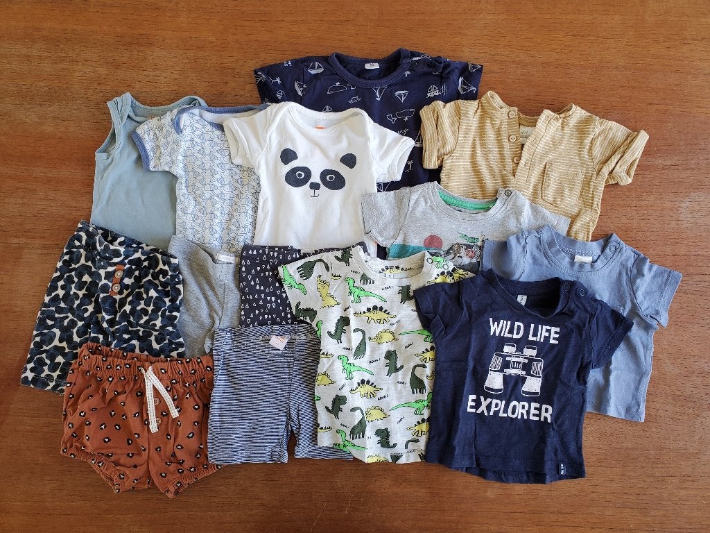Kledingpakket maat 50 - 56 - Jongen - 14 stuks - Lente zomer, Ophalen of Verzenden, Zo goed als nieuw, Maat 50