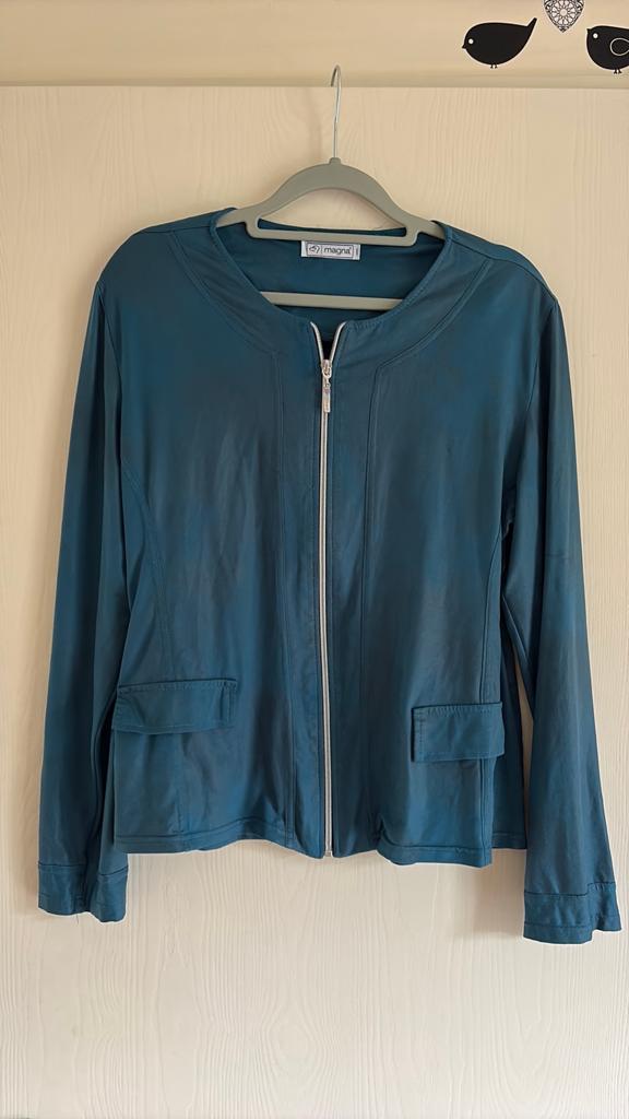 Magna vestje-jasje 40/42 aqua/petrol, Ophalen of Verzenden, Gedragen, Maat 42/44 (L), Blauw