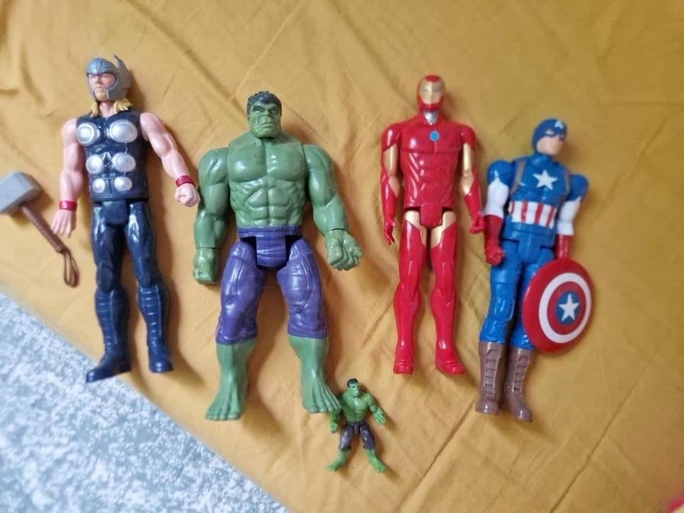 4 superhelden poppen: Thor, Hulk, Iron Man, Captain America, Kinderen en Baby's, Speelgoed | Actiefiguren, Ophalen