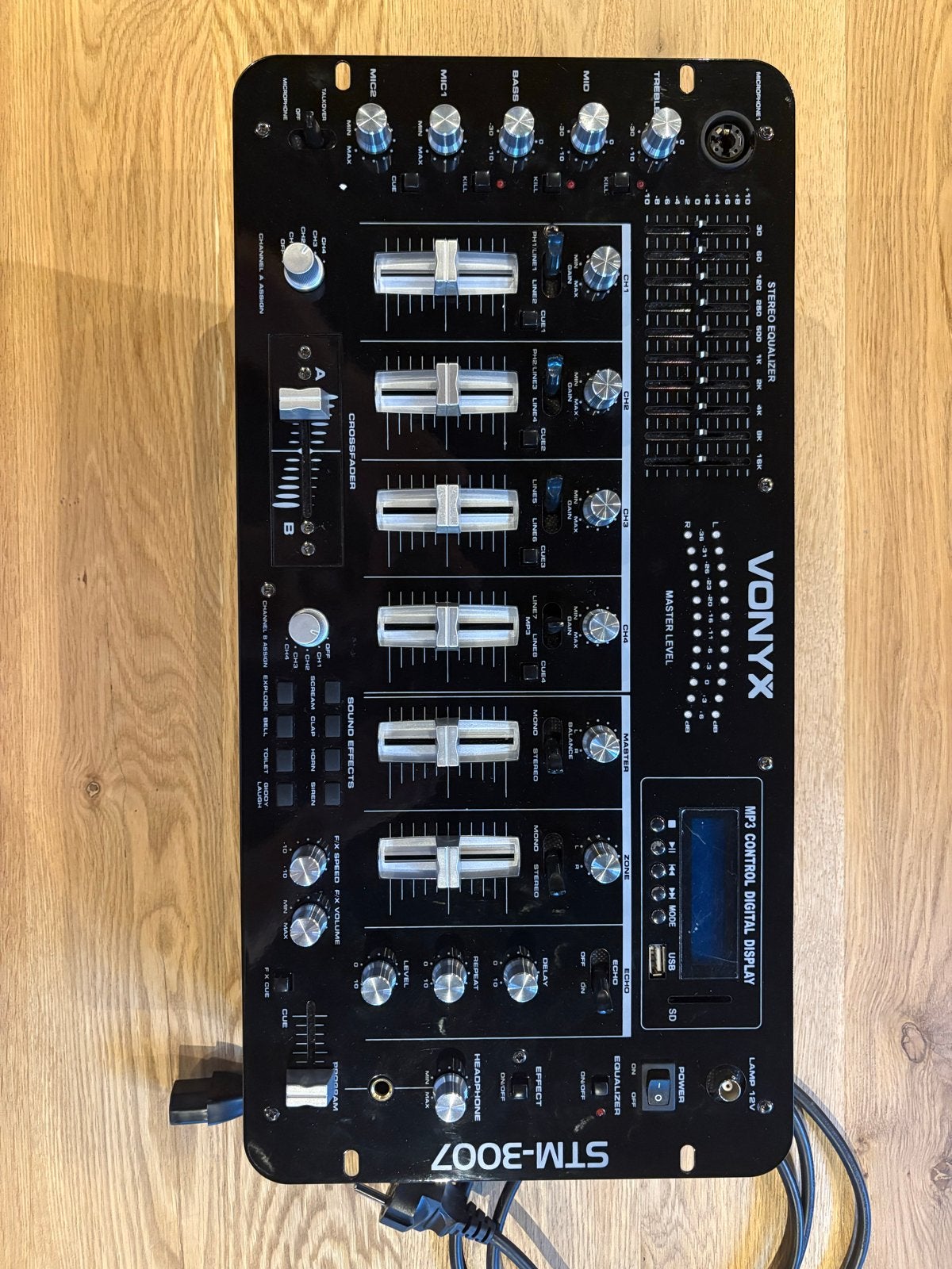 Vonyx STM-3007 6-kanaals DJ Mixer | Bluetooth | USB | SD, Ophalen, Zo goed als nieuw, Dj-set, Overige merken