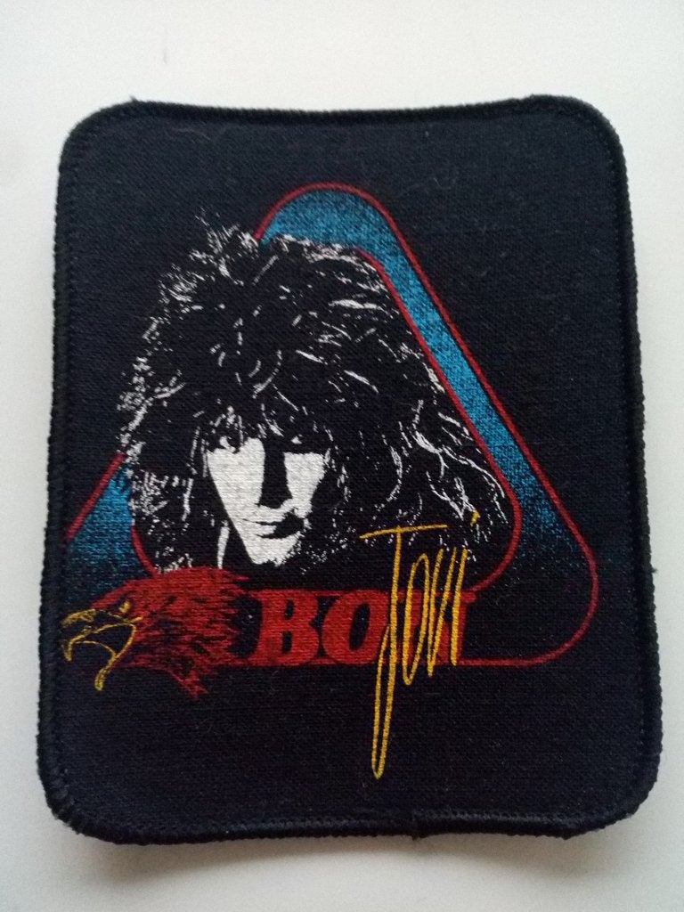 Bon Jovi  leuke zeldzame vintage 80's patch 28, Verzenden, Nieuw, Kleding