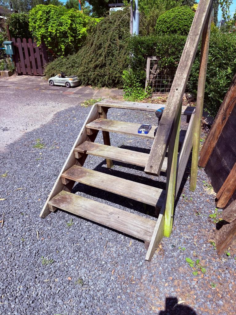 Stevige houten trap voor diverse doeleinden, Ophalen, Gebruikt, Trap, Minder dan 2 meter