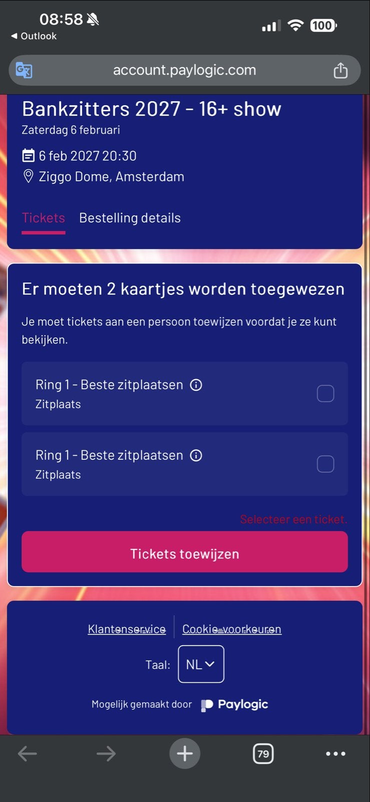 Bankzitters 2027 6 feb 20:30, Twee personen, Februari