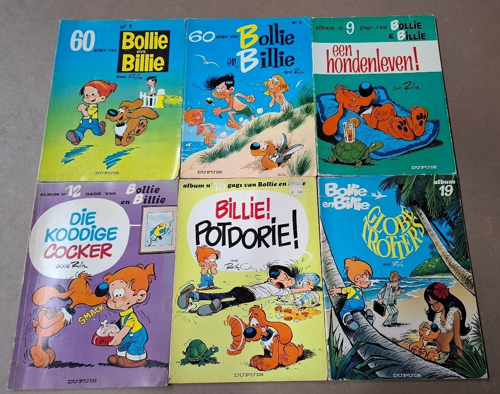 6 x Bollie en Billie stripboeken, Boeken, Meerdere stripboeken, Ophalen of Verzenden, Gelezen