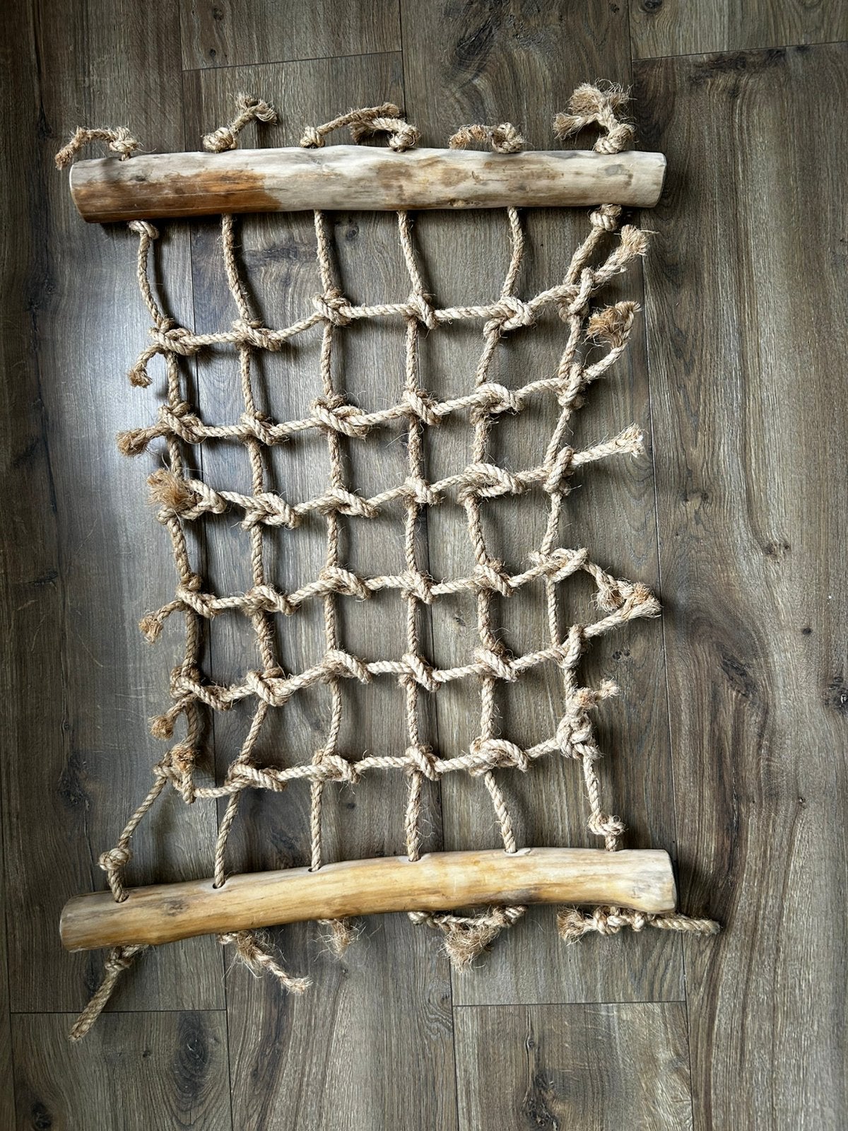 Papegaaien speelgoed klim speelnet hout en dik touw 80x60cm, Ophalen of Verzenden, Nieuw, Speelgoed