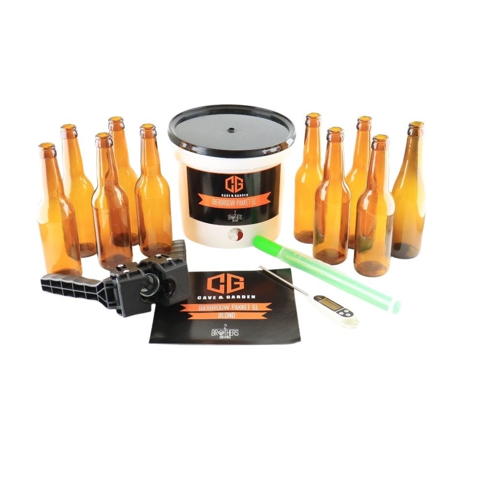 Bierbrouw pakket - Zelf bier brouwen - Cadeau tip - Bier, Kouwehoek 1b, Cave & Garden, Nieuw, Ophalen of Verzenden