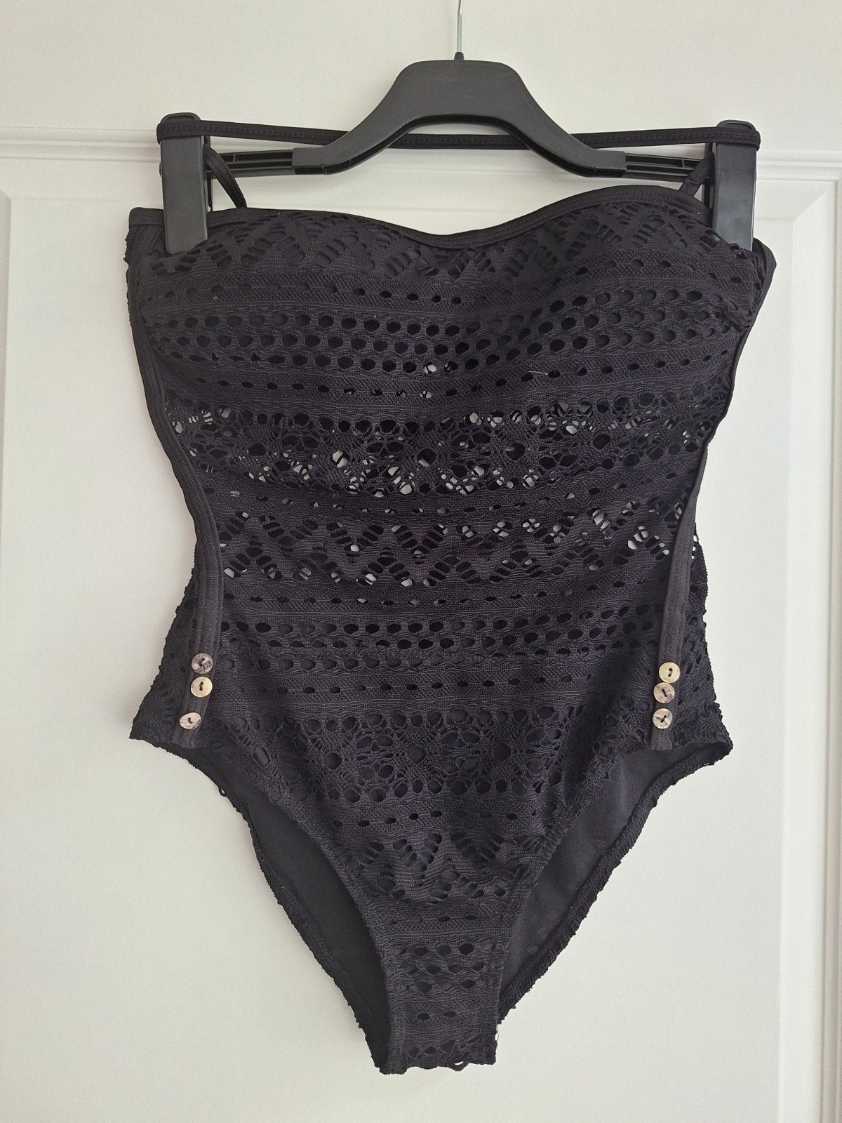 Exclusief strapless badpak M, Ophalen of Verzenden, Zo goed als nieuw, Zwart, Badpak