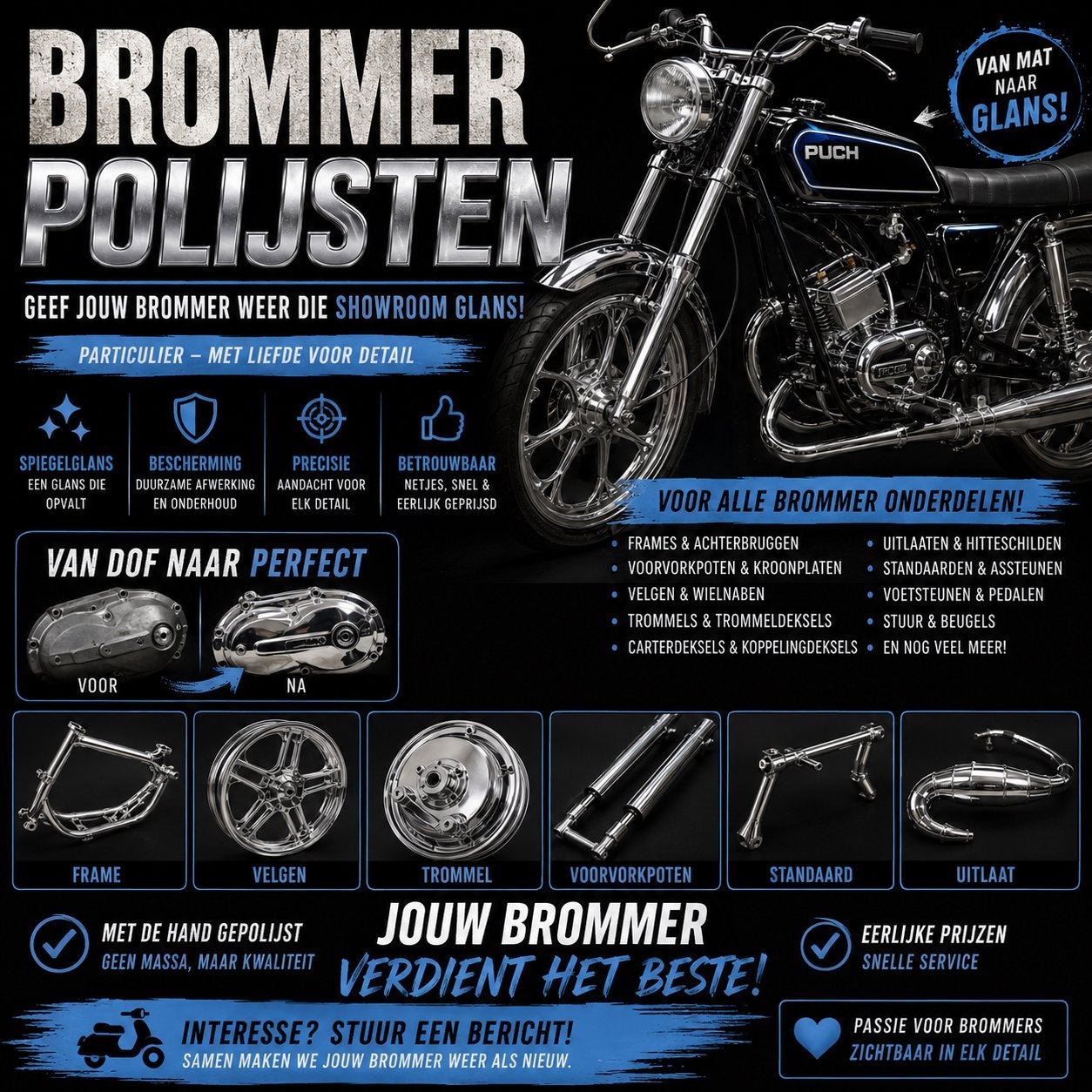 Onderdelen laten polijsten? (Particulier), Ophalen, Zo goed als nieuw