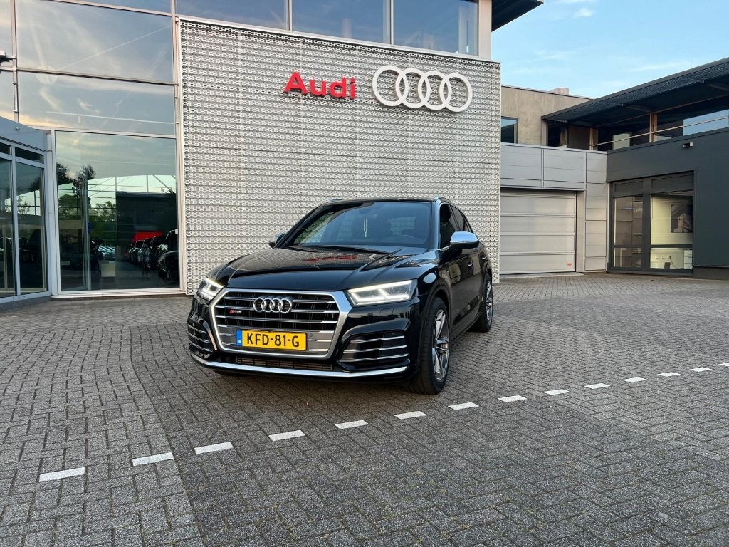 Audi SQ5 3.0 V6 TFSI | QUATTRO| Modeljaar 2018 | 110.000 km, Auto's, Automaat, Parkeerassistent, Zwart, Leder