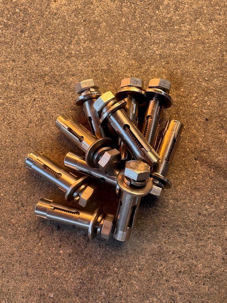 RVS Hulsankers M12x60 A2-70 Keilbouten Spreidanker Nieuw, 50 tot 100 mm, Nieuw, Ophalen of Verzenden, Rvs
