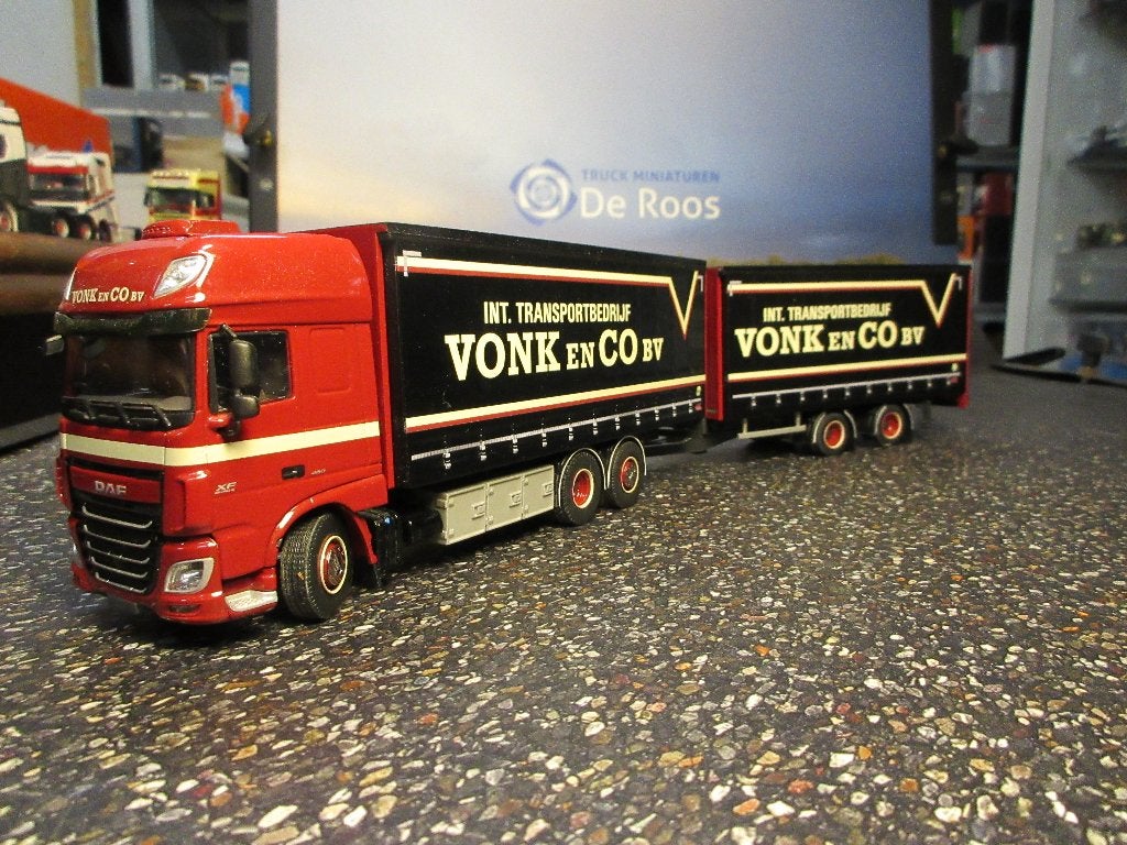 Tekno DAF XF 106 combi Vonk en Co., Ophalen, Zo goed als nieuw, Bus of Vrachtwagen, Tekno