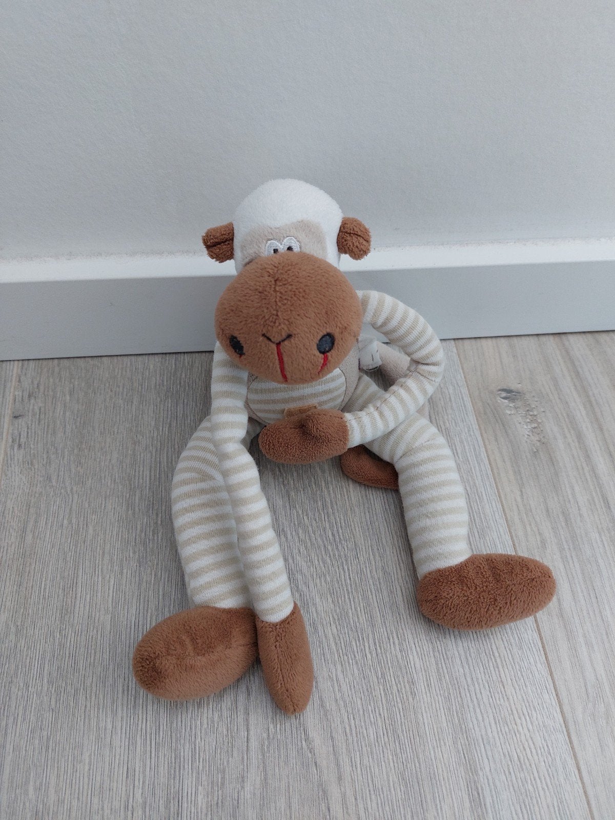 Knuffel prenatal aap Monkey 1+1= echte vrienden L2084, Ophalen of Verzenden, Zo goed als nieuw, Overige typen