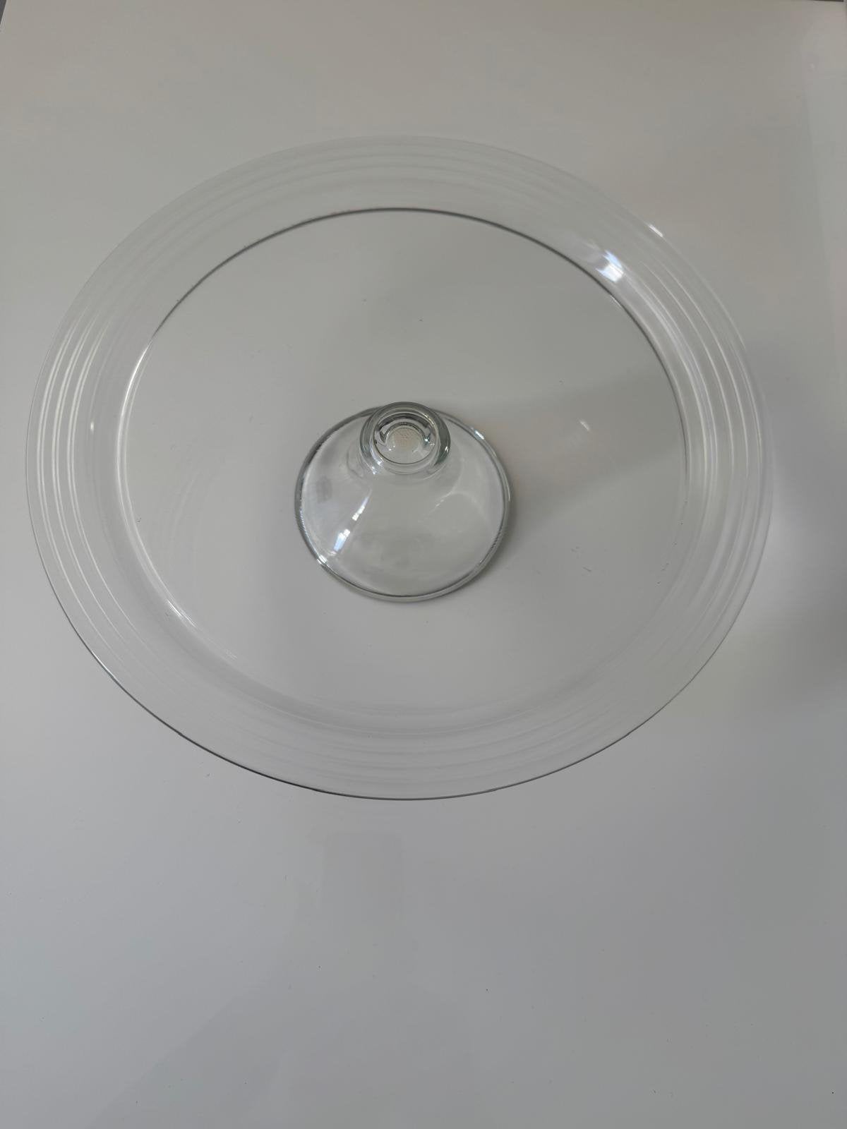 schaal voor taart, Ophalen, Zo goed als nieuw, Rond, Glas