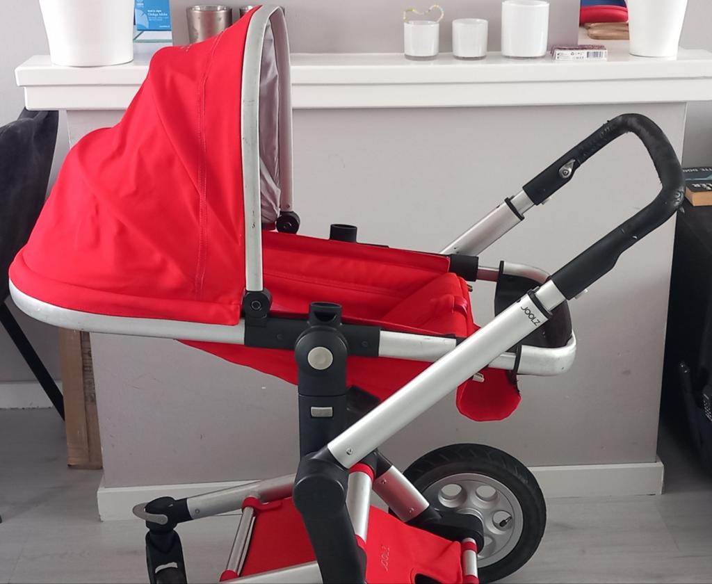 Joolz combiwagen rood, Gebruikt, Verstelbare duwstang, Combiwagen, Ophalen