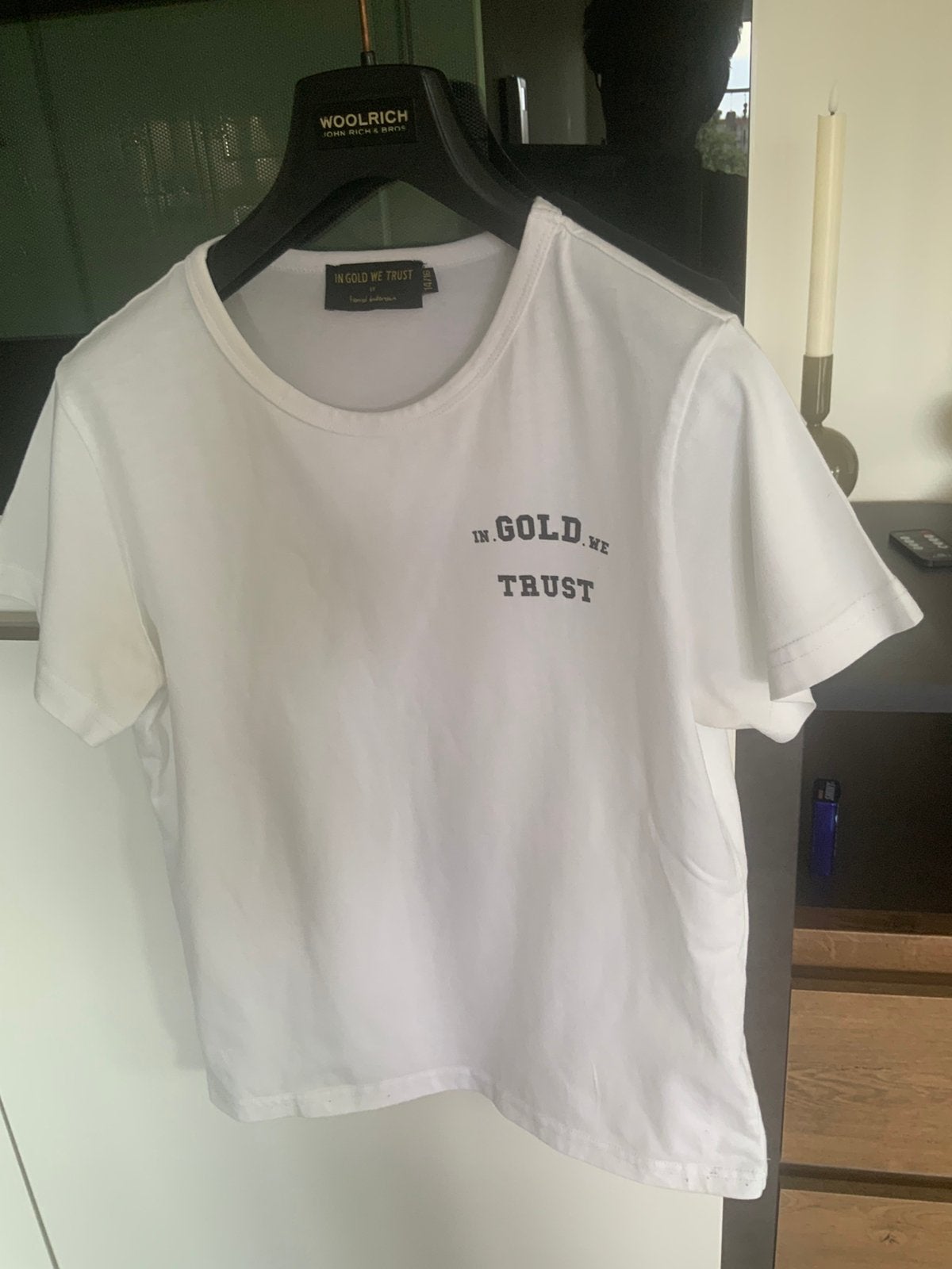 GOLD TRUST shirtje mt 14/16 heel klein prijsje, Ophalen of Verzenden, Gebruikt, Jongen of Meisje