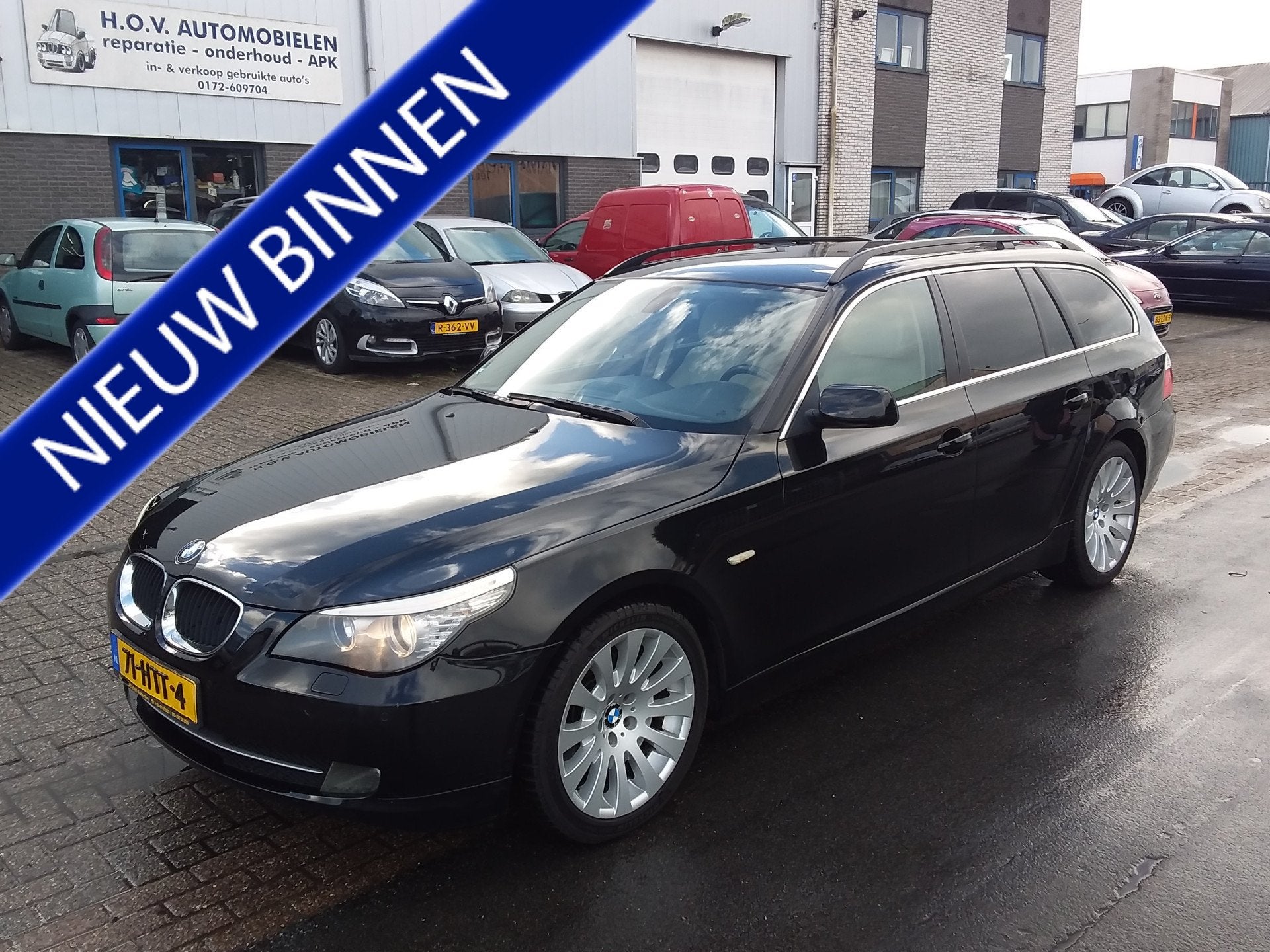 BMW 5 Serie Touring 520i Business Line (bj 2009), Achterwielaandrijving, 4 cilinders, 1535 kg, Zwart