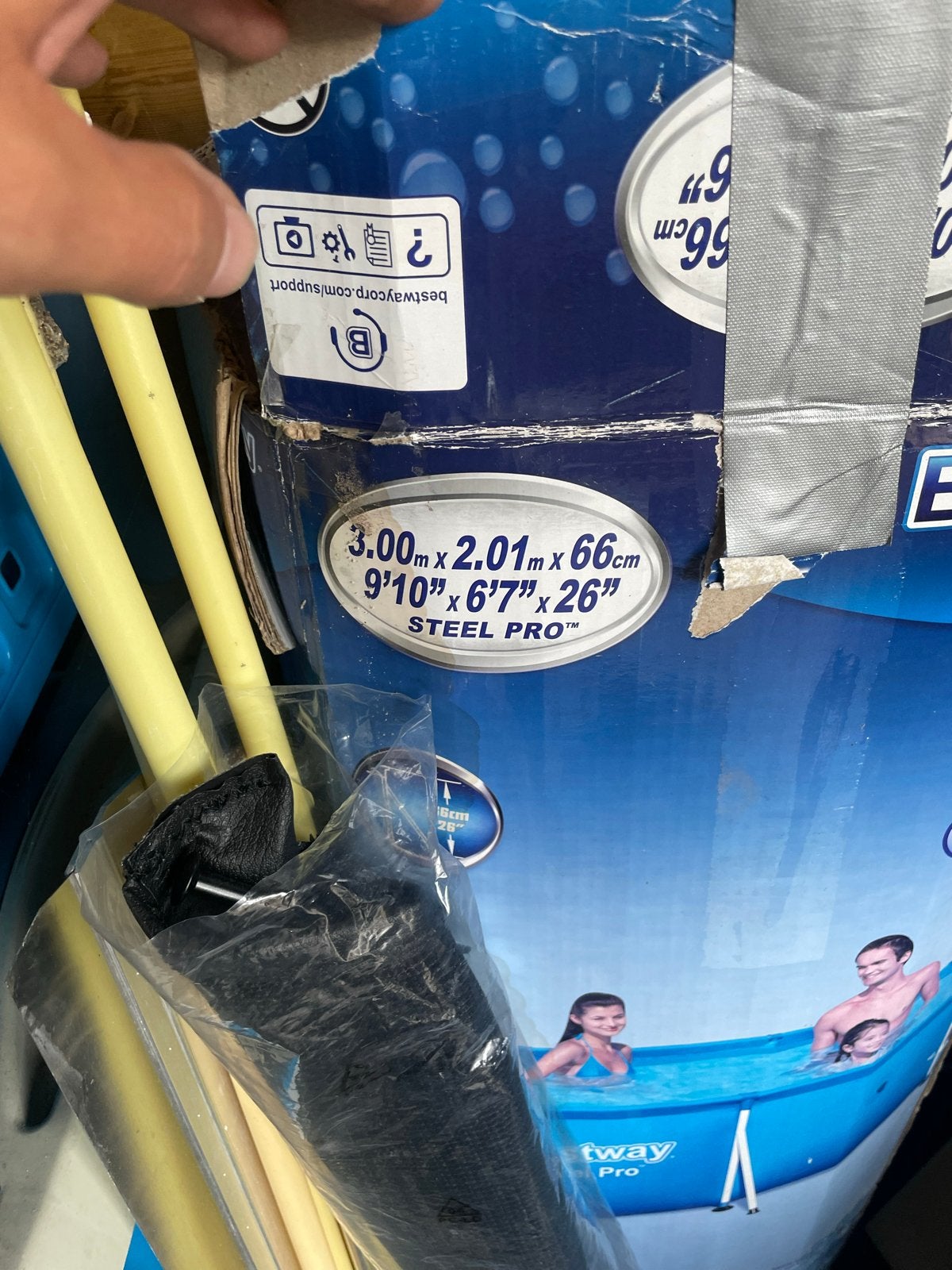 Bestway Steel Pro Zwembad 3x2m met pomp en toebehoren, Ophalen, Gebruikt, Opzetzwembad, 200 tot 400 cm