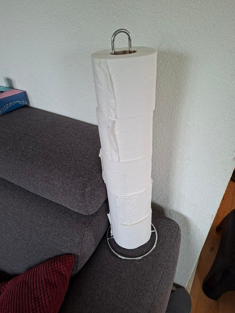 Staande toiletrol houder, Huis en Inrichting, Badkamer | Badtextiel en Accessoires, Ophalen
