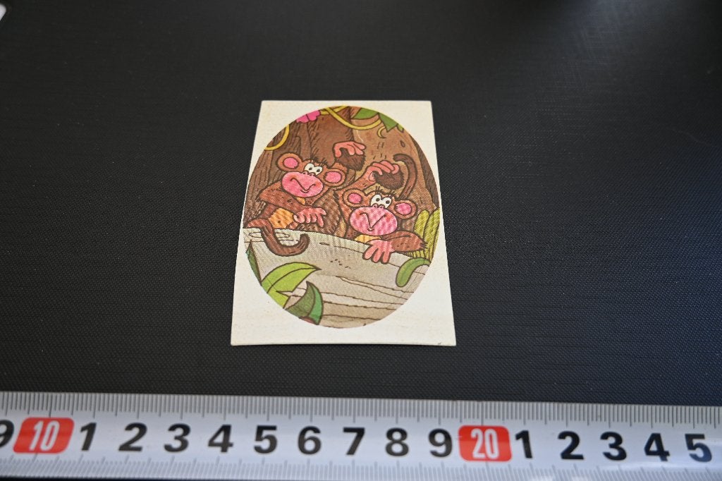 sticker strip aap apen kokosnoot, Ophalen, Zo goed als nieuw
