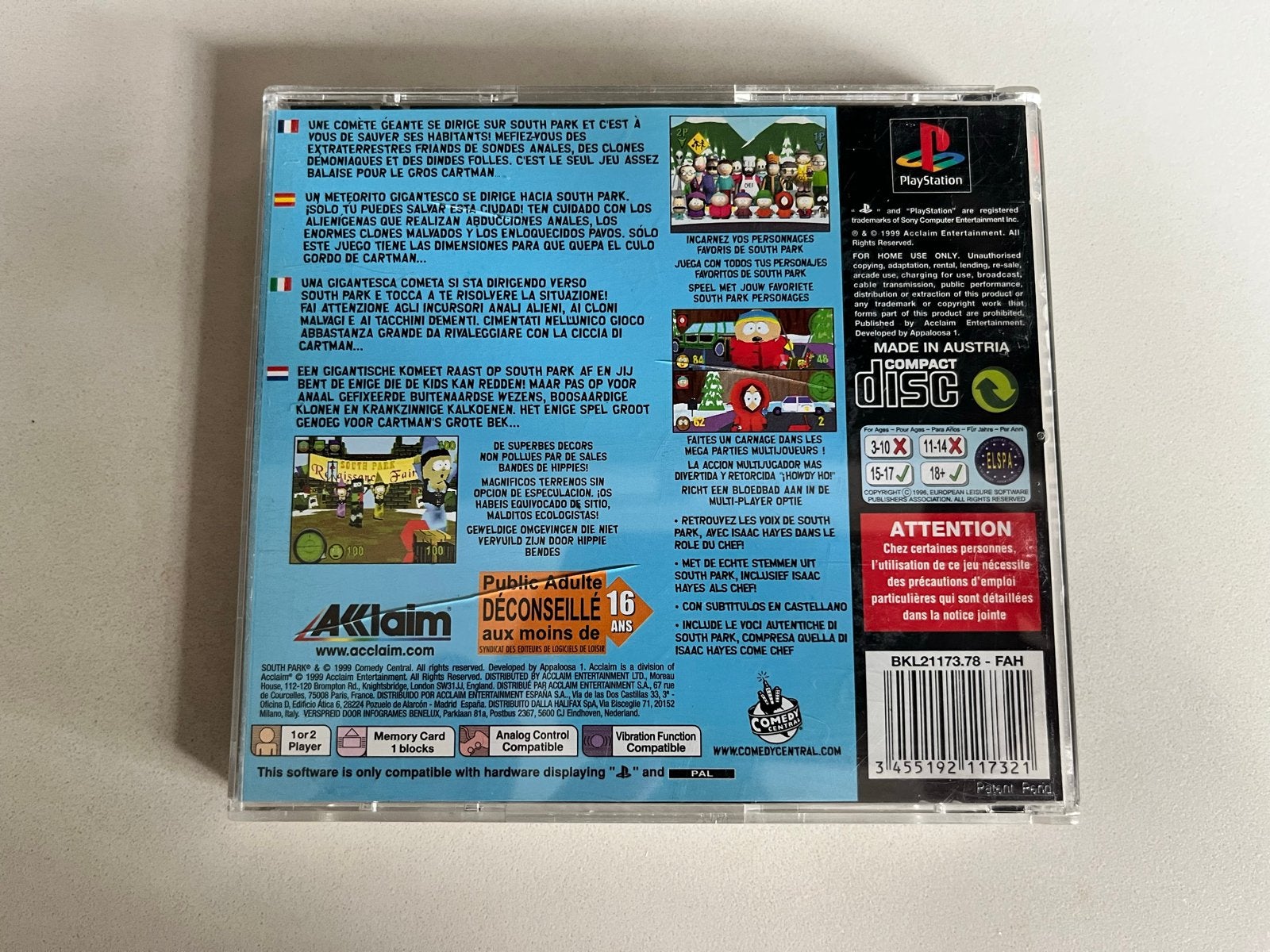 South Park - PlayStation 1 (PS1) - Klassieke Game, Shooter, 1 speler, P, Ophalen of Verzenden