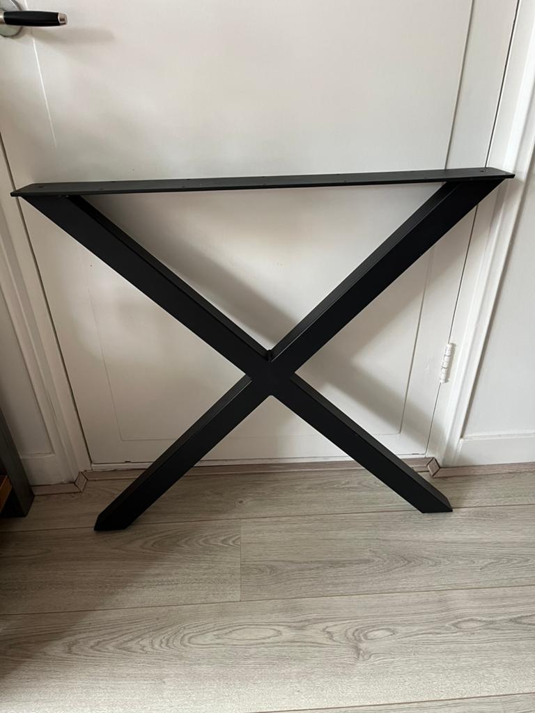 X-tafelpoten metaal zwart, Huis en Inrichting, Tafelonderdelen, Ophalen, Minder dan 50 cm, 50 tot 100 cm, Rond