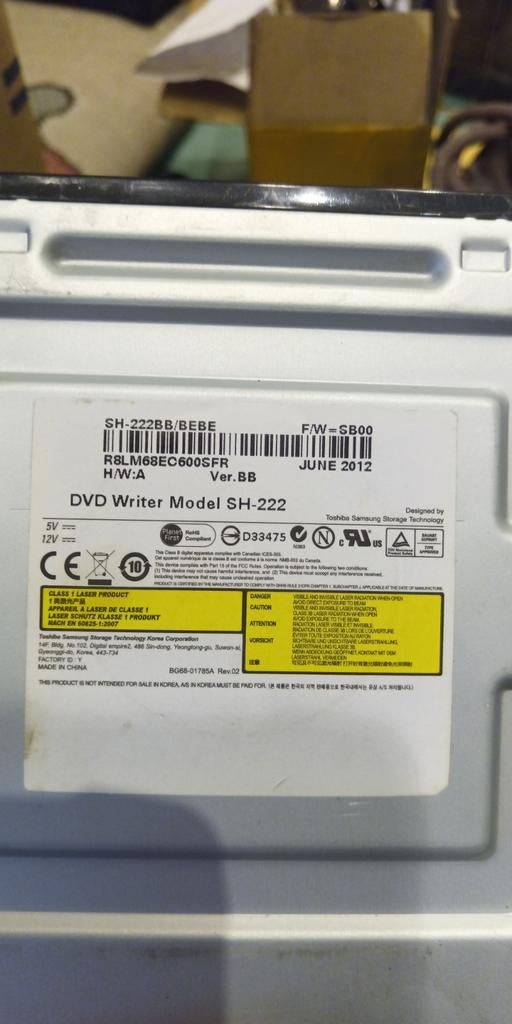 Samsung DVD Writer Model SH-222 sata, Ophalen of Verzenden, Dvd