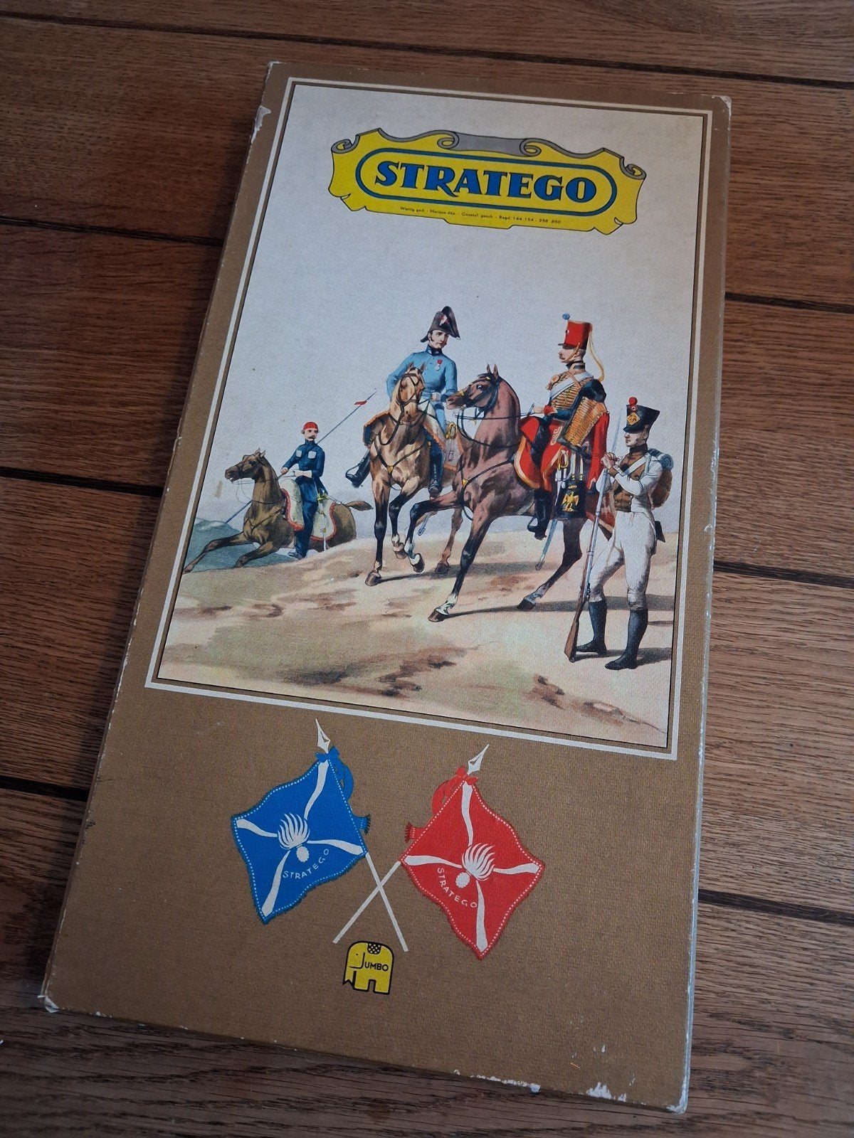 Stratego bordspel - Vintage Jumbo editie hout houten stukken, Een of twee spelers, Ophalen of Verzenden, Gebruikt, Jumbo