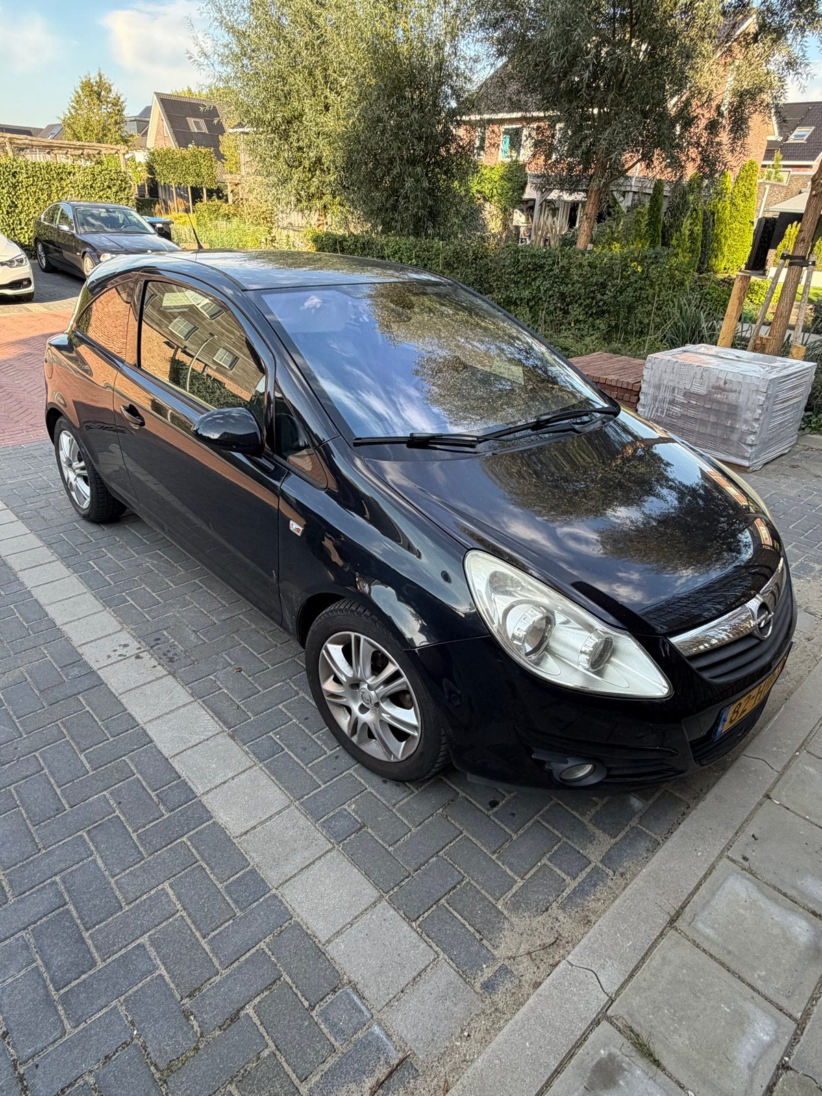 Opel Corsa 1.2 16V 3D Easytronic 2008 Zwart MET CAMERA!, Auto's, 450 kg, 40 €/maand, 1229 cc, Zwart