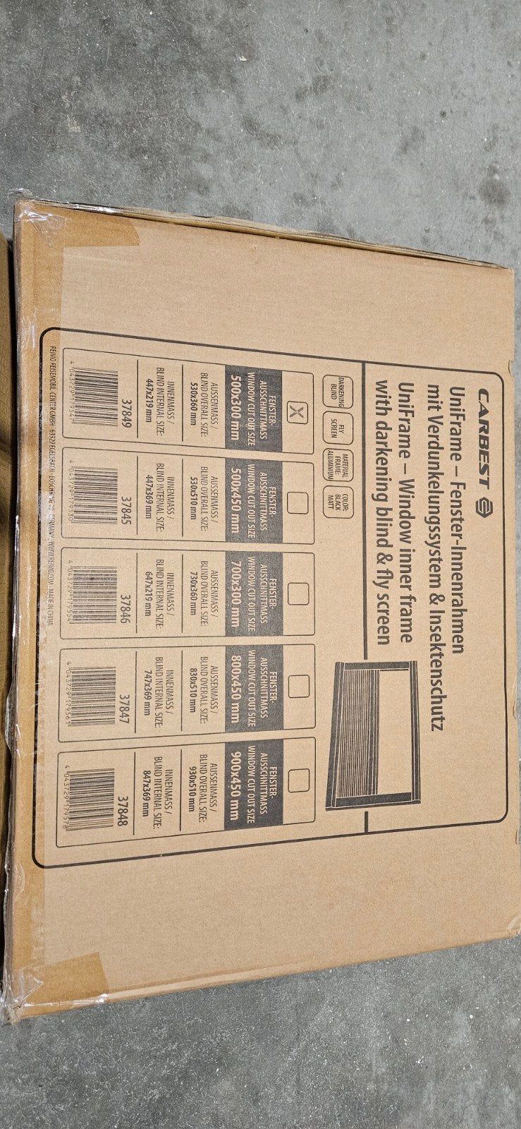 CARBEST Uniframe Raamkozijn met verduistering en hor, Ophalen of Verzenden, Nieuw