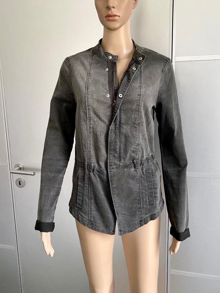 i641 Expresso mt. 38=M spijkerjasje jasje jeans blazer grijs, Kleding | Dames, Maat 38/40 (M), Expresso, Ophalen of Verzenden