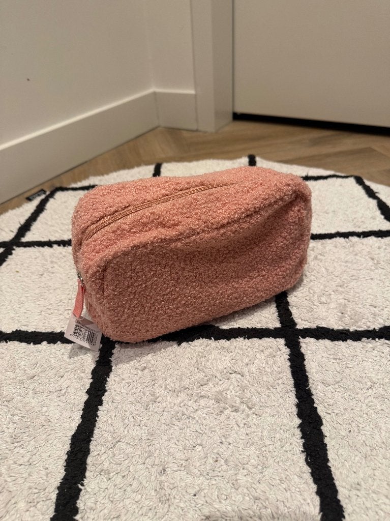 Nieuw roze teddy toilettas make-up tas vanity bag Kruidvat, Ophalen of Verzenden, Nieuw, Roze, Dame