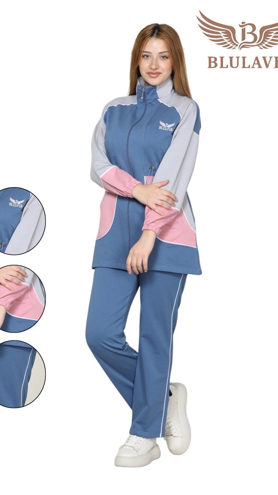 Blulavi Sportief Trainingspak Dames, Kleding | Dames, Sportkleding, Nieuw, Fitness of Aerobics, Maat 38/40 (M), Meerkleurig, Ophalen of Verzenden