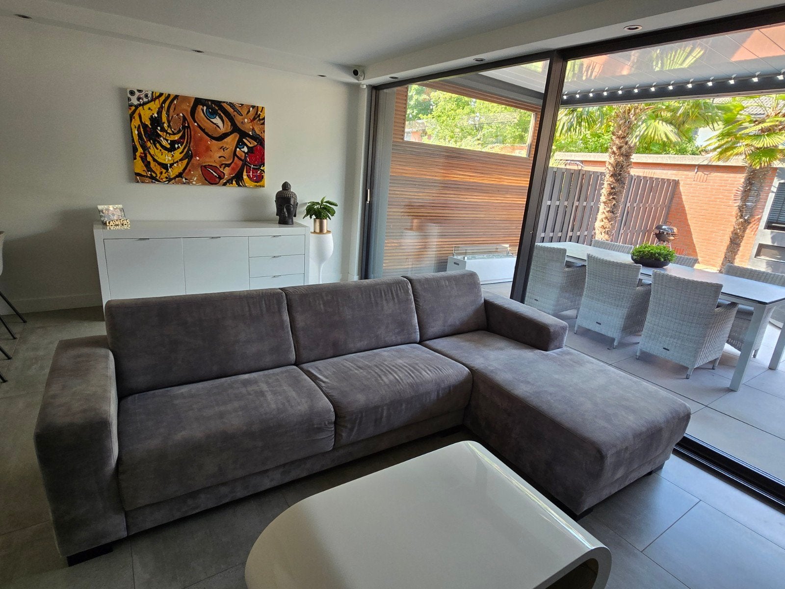 Grijze hoekbank 270x160 cm van Zitmaxx Wonen, Huis en Inrichting, Banken | Bankstellen, 250 tot 300 cm, Hoekbank, Ophalen of Verzenden