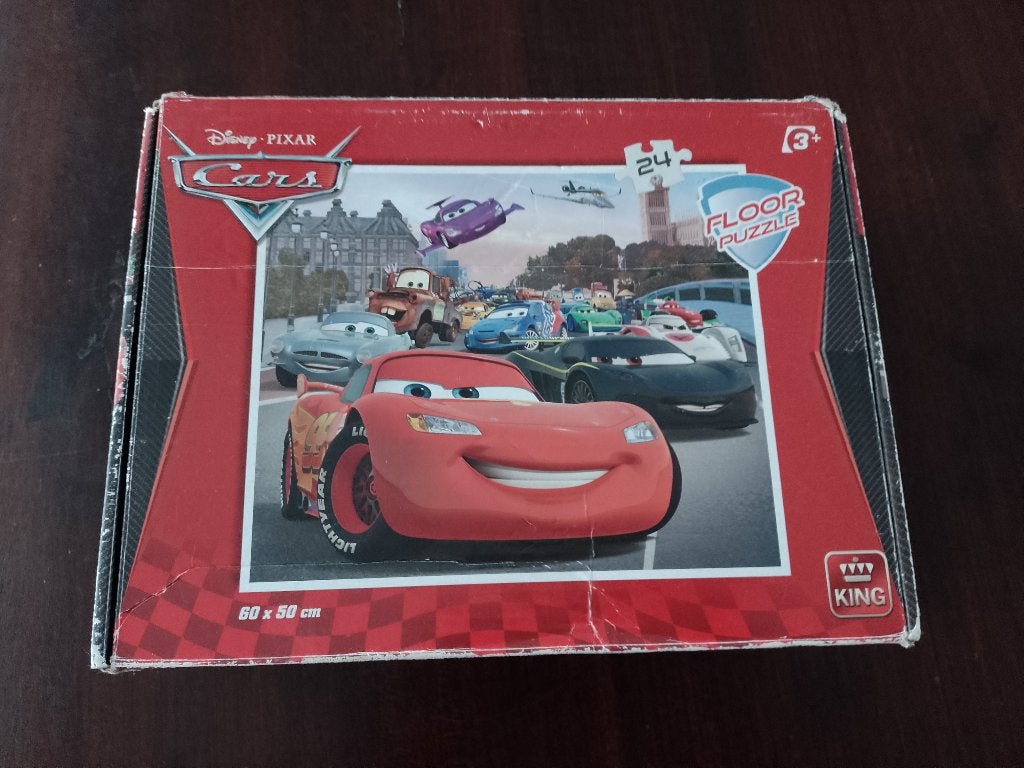 Disney Cars, vloerpuzzel, 24 stukjes , compleet, Kinderen en Baby's, Speelgoed | Kinderpuzzels, Ophalen, 10 tot 50 stukjes, Gebruikt
