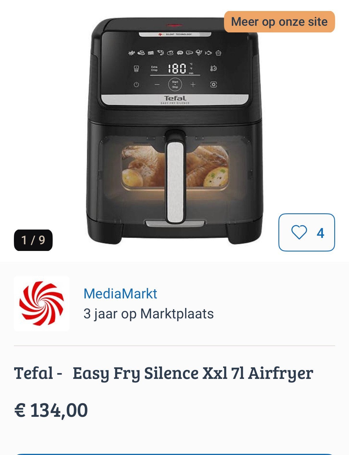 Foto 3 van TEFAL Art.-Nr. 1888549 TEFAL EY8468 EASY FRY SILENCE XXL