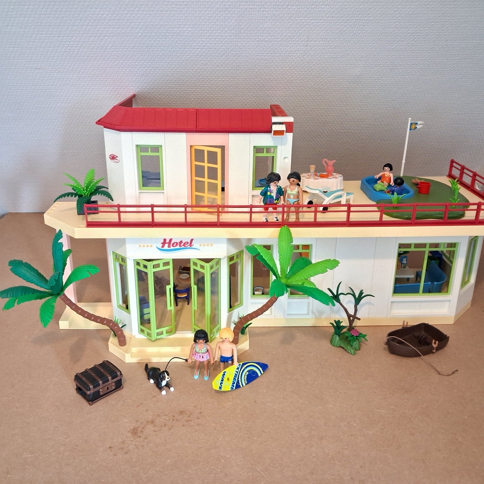 Playmobil Luxe Villa (omgebouwd hotel), Gebruikt, Gebouw, Complete set, Ophalen of Verzenden
