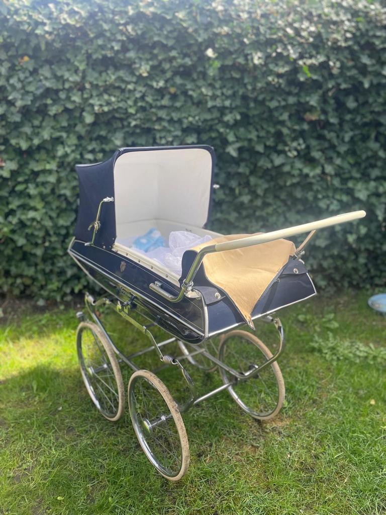 Vintage van Delft kinderwagen, Kinderen en Baby's, Kinderwagens en Combinaties, Ophalen, Gebruikt, Kinderwagen, Overige merken