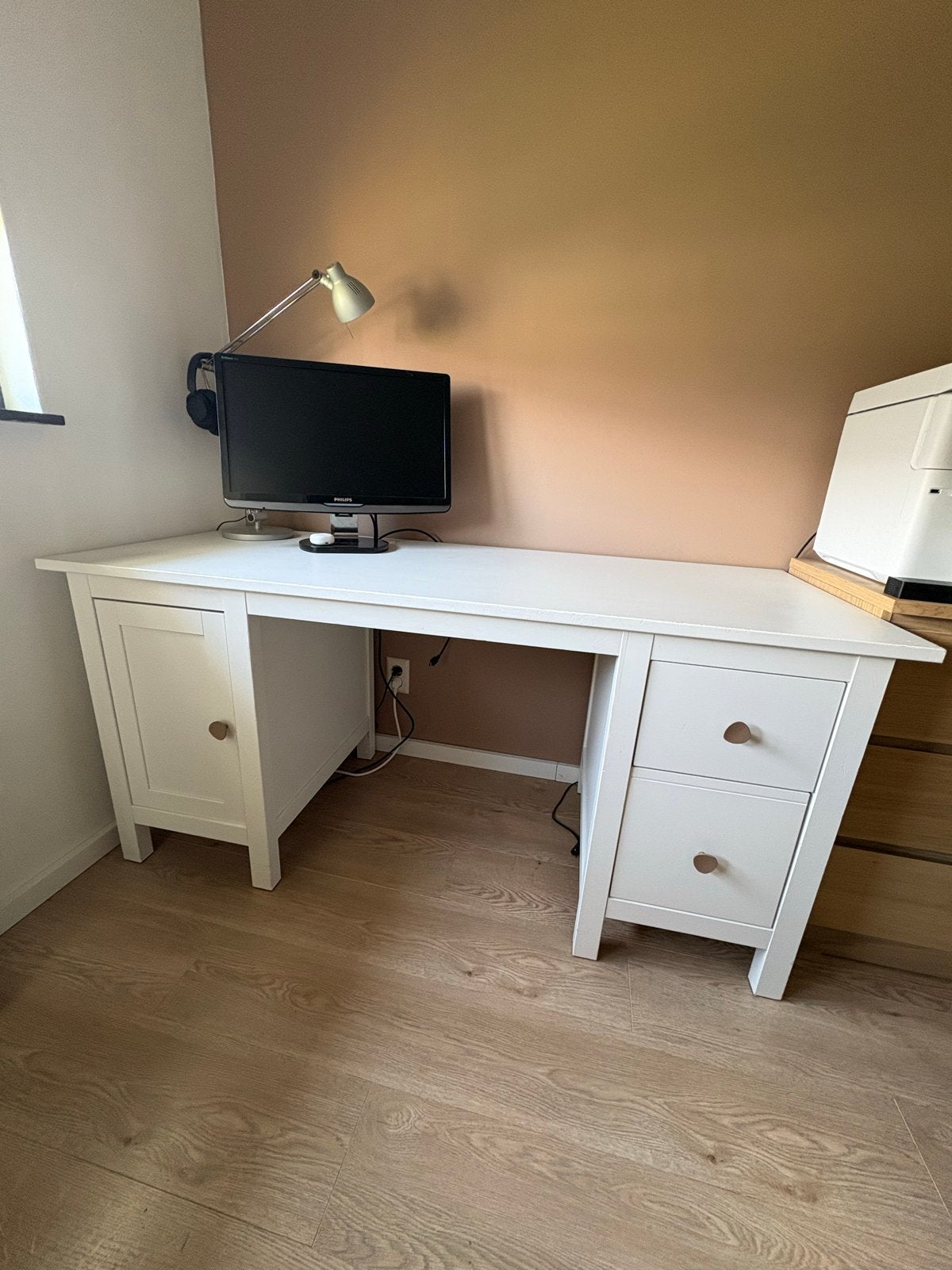 Ikea Hemnes bureau met lades en kastje, Ophalen, Gebruikt, Overige merken, Computerbureau