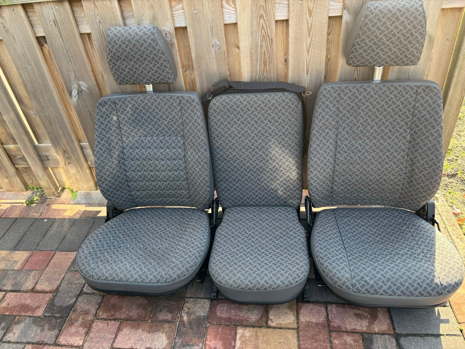 Land Rover Defender TD5 Stoelen met Middenstoel en Gordel, Auto-onderdelen, Ophalen, Gebruikt, Land Rover