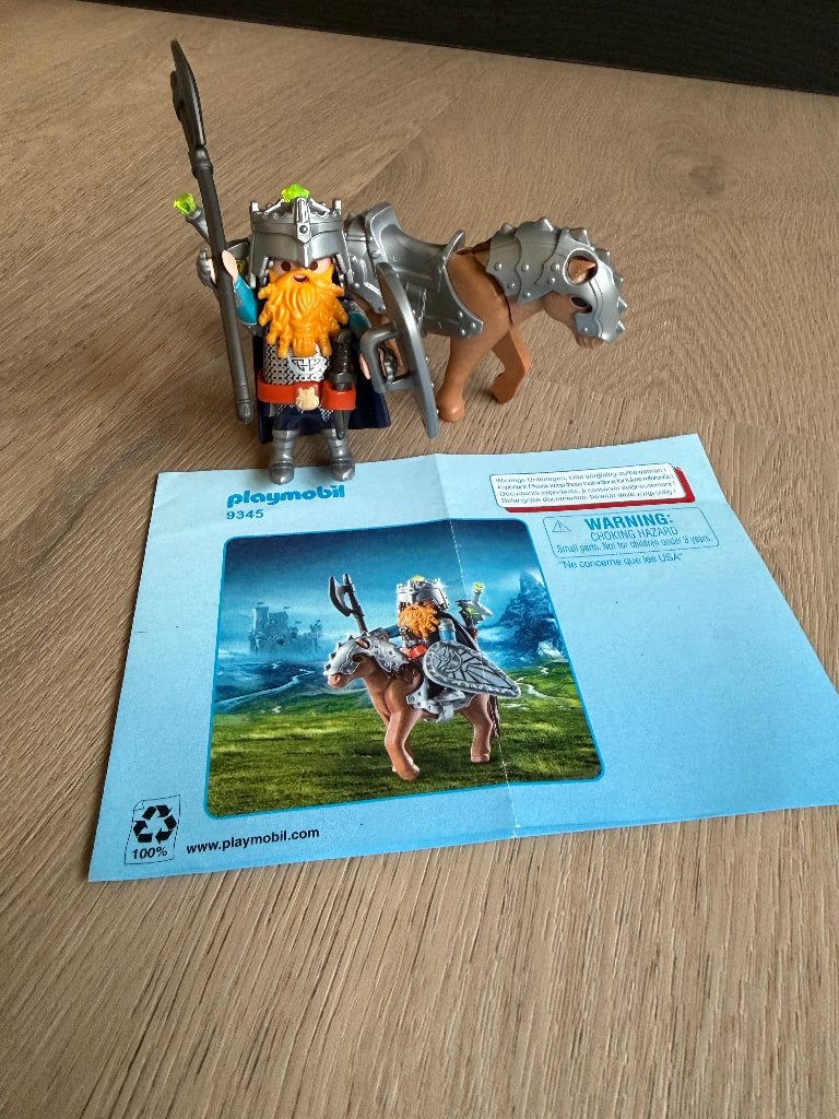 Playmobil Knights 9345 Dwerg met gevechtspony, Ophalen of Verzenden, Zo goed als nieuw