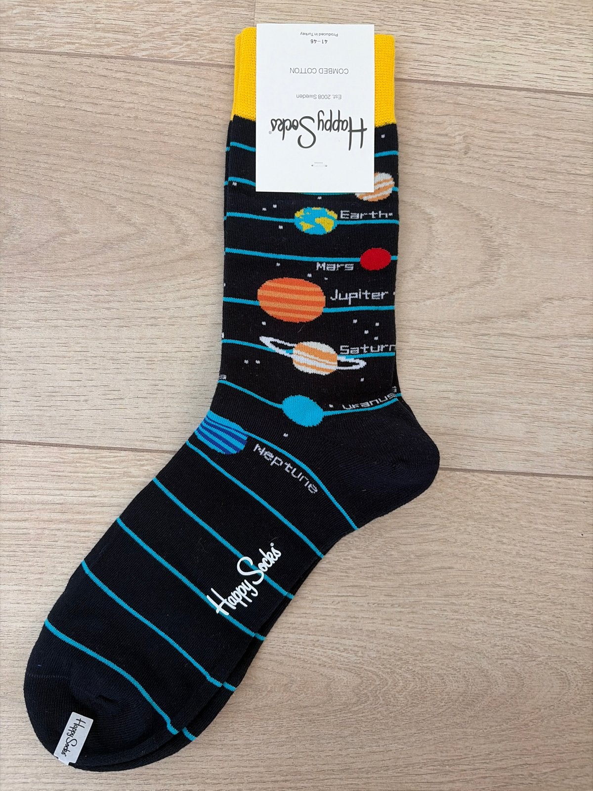 Happy Socks Planets Sokken - Nieuw met label, Verzenden, Nieuw, Maat 43 t/m 46, Zwart