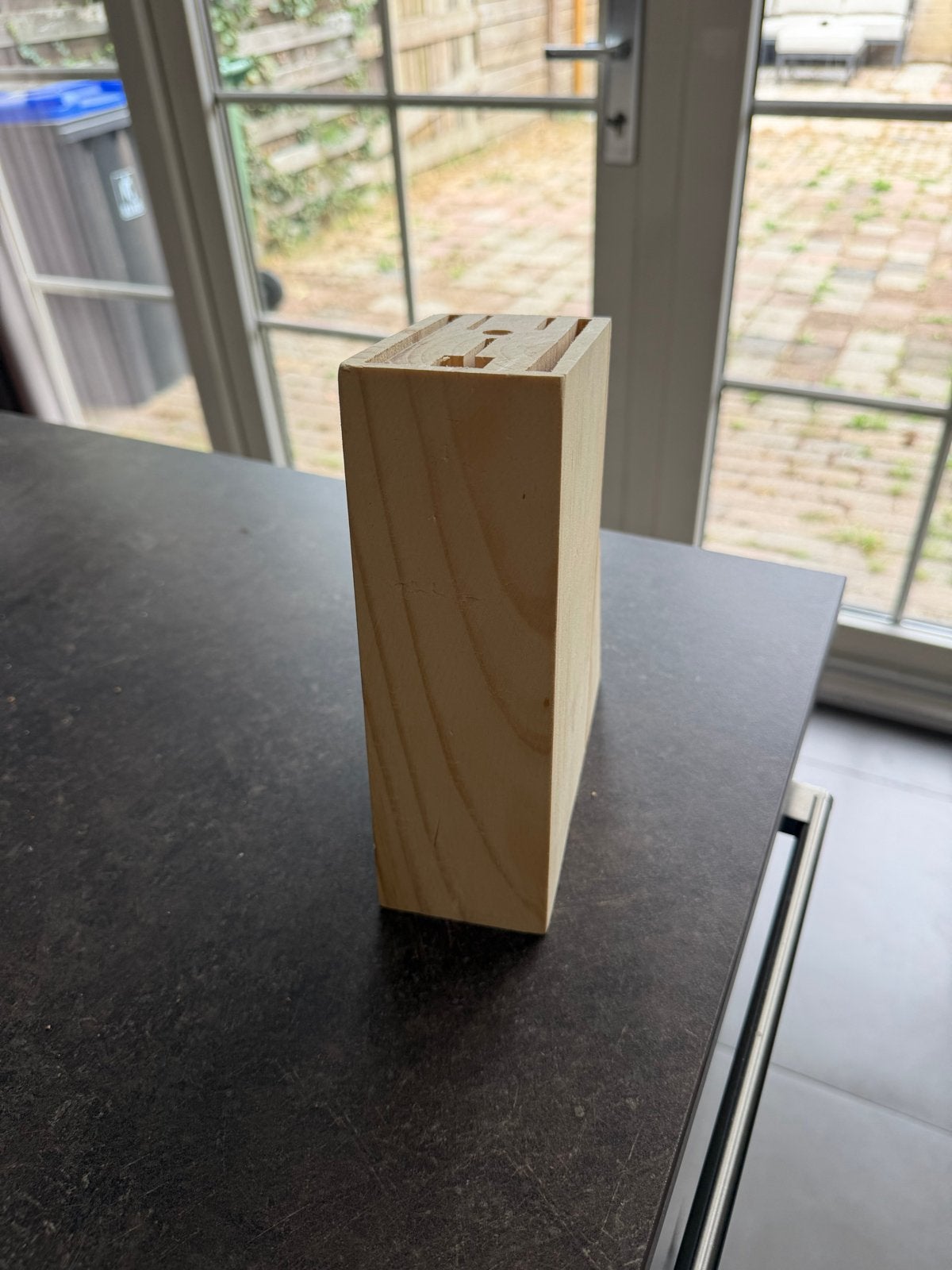Houten Messenblok, Beige, Gebruikt, Hout, Ophalen of Verzenden