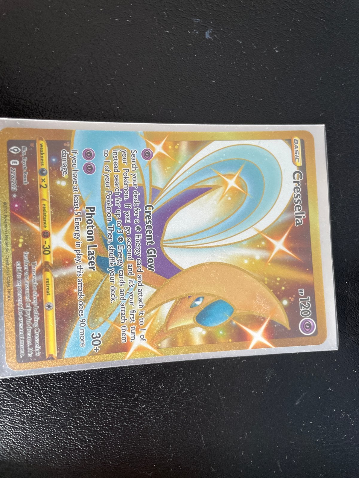 Cresselia Gold Secret Rare Pokémon Kaart (229/202), Ophalen of Verzenden, Zo goed als nieuw, Losse kaart, Foil